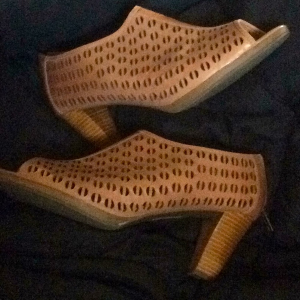 Leather Perforated Heels